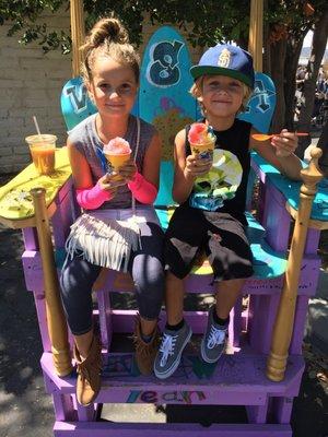 Snow cones and art ! One to remember with the loves of my life