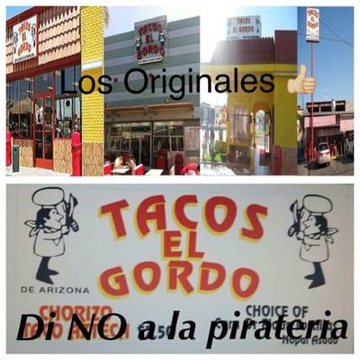 Fake fake fake, knock off tacos el Gordo in Az from the ones we all know in Nevada, Ca, and Tijuana