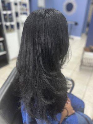 After keratin treatment