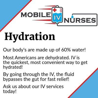 Hydrate more efficiently with Mobile IV Nurses!