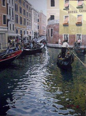 "The Turnaround"  oil painting of Venice.  30" x 40".