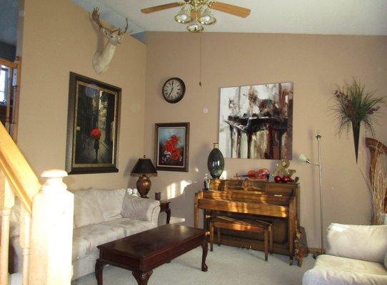 This interior redesign was accomplished with a few new items and mostly the homeowners already owned items. www.TerrisInteriorSolutions.com