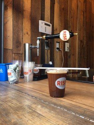 Nitro cold brew on tap.