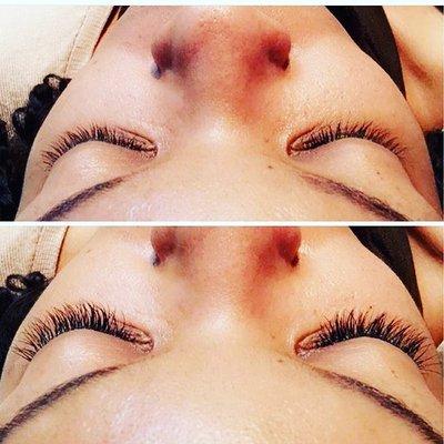 Lash Extensions  Before and After