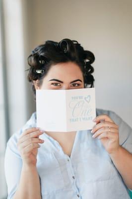 Fiancé surprised me with a wedding day love letter. 
 Photo by Katie McGihon