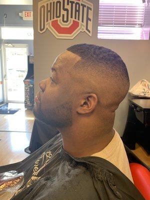 Bald fade w/ beard