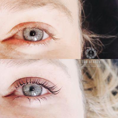 Lash lift and tint