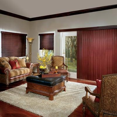 staind 2" wood blind and verticals to match