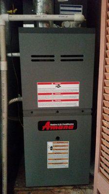 Amana gas replacement furnace.