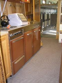 Full service kennel kitchen. Stove/fridge/freezer for special meal prep.