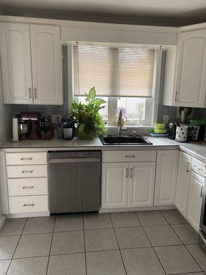 Newly installed dishwasher.