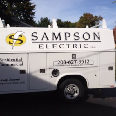 Sampson Electric LLC   @ 203-627-9512 

For all your electrical needs. !!