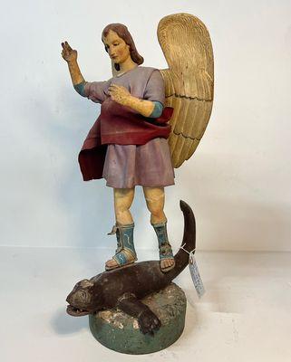 Wood carved Saint Michael