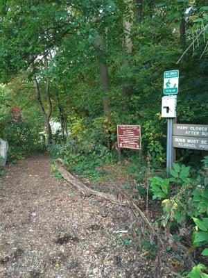 Entrance to trail behind audobon center