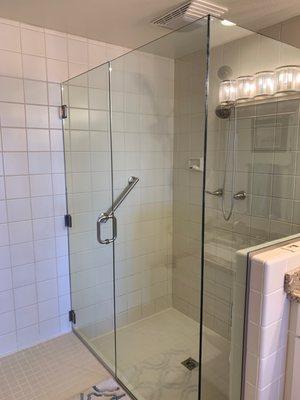 Master bath shower enclosure