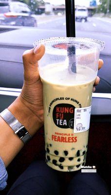 Matcha Milk Cap w/ Tapioca Pearls/Boba