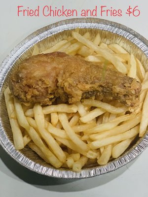 Fried chicken and fries