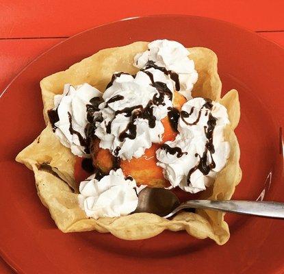 Deep fried ice cream