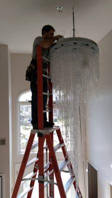 Big entry way chandelier