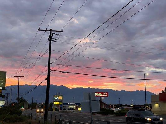 Sunset from the taco place!