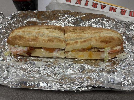 Chicken bacon ranch sub