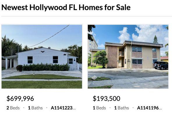 Newest Homes in Hollywood, Fl