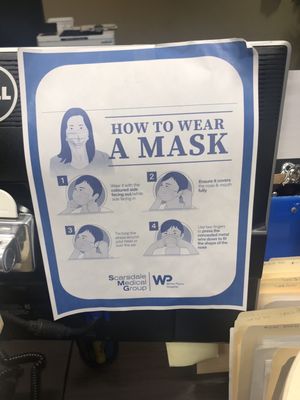 Information about how to wear a mask