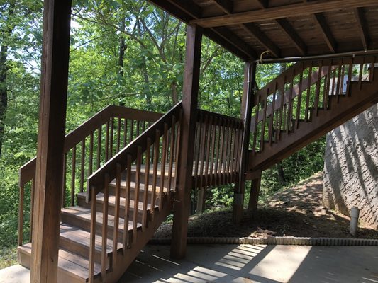 Updated deck stairs