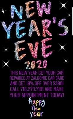 This New Year save 10% off any repair over $300! Call 718.273.7181 and make your appointment today!