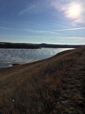 Frozen lake