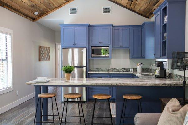 The kitchen of one our cabins.