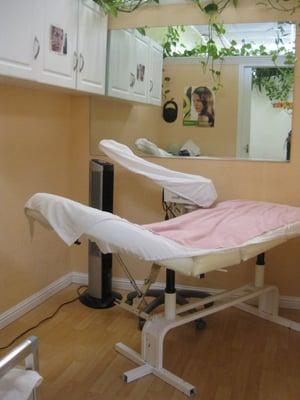 waxing/threading and facial area.