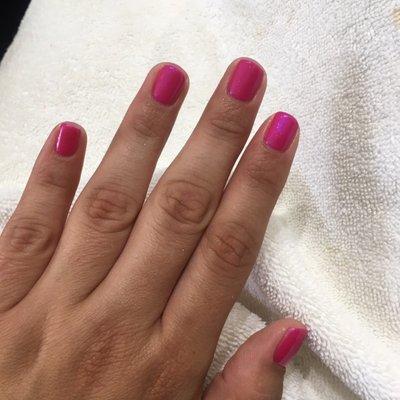 Great Gel Manicure. Cindy did a great job:)