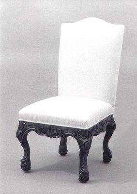 From Lumber to Completion:  Carved Game Chairs - carved & upholstered by De Leon