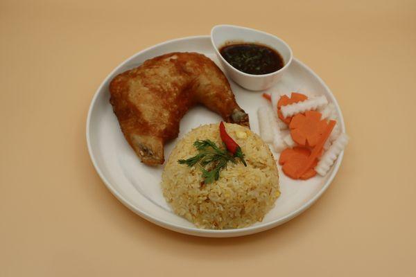 Crispy Chicken with Fried Rice