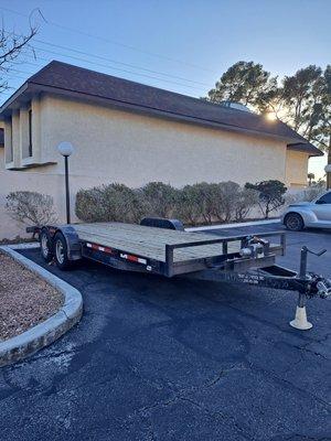 Flatbed trailer available upon request