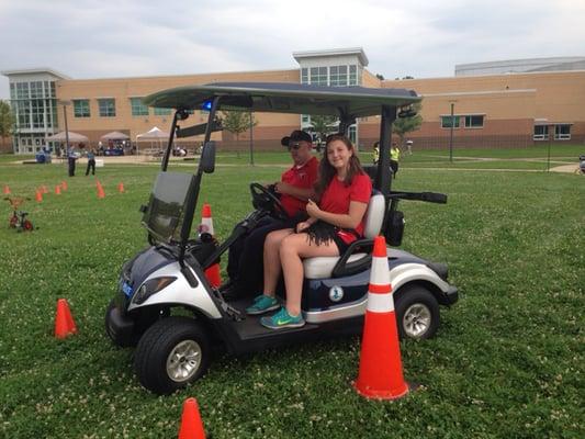 Photo before navigating the distracted driving course