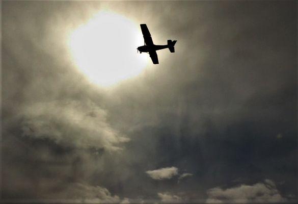 Lois Green Park Landing against the Sun.