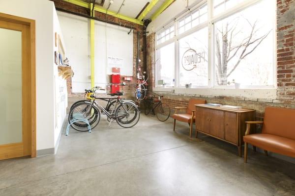 Indoor bike parking!