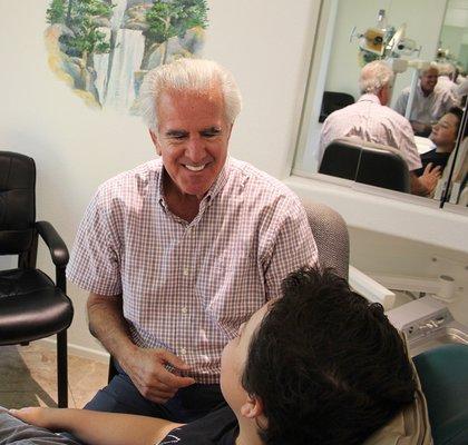 Dr. Steven McHale with patient.