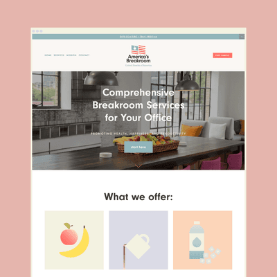 An incredibly attractive website built for America's Breakroom.