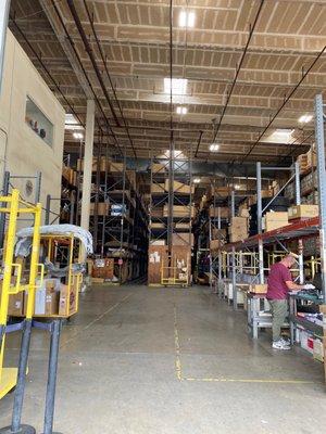 Warehouse distribution area.