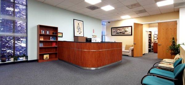 Reception area on the second floor.