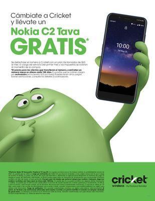 Get the NOKIA C2 TAVA  FREE when you Switch