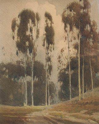 Percy Gray - Northern California Landscape with Eucalypti