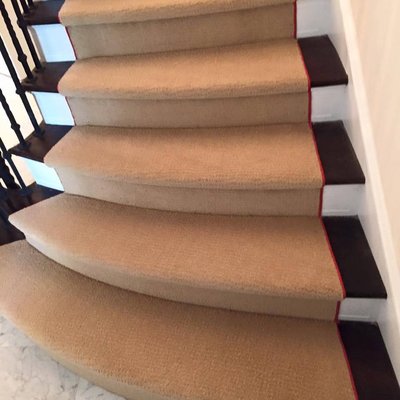 Stairway carpeting done for a residential home in Westchester Co.