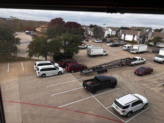 View of Wheelchair Rental Vans from Office Window.