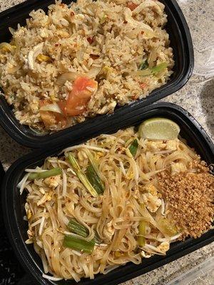 Thai Style Fried Rice and Pad Thai