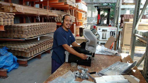 Grill assembly at one of the a Home Depot locations we serve