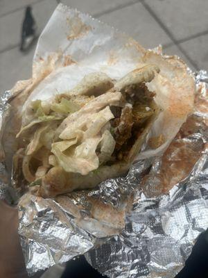 Combo gyro, you can see the fresh lamb